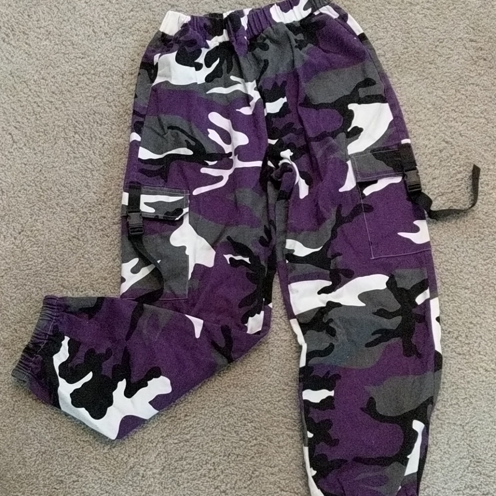 Shein purple camo joggers